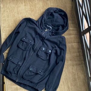 Patterson J Kincaid black zip up hoodie